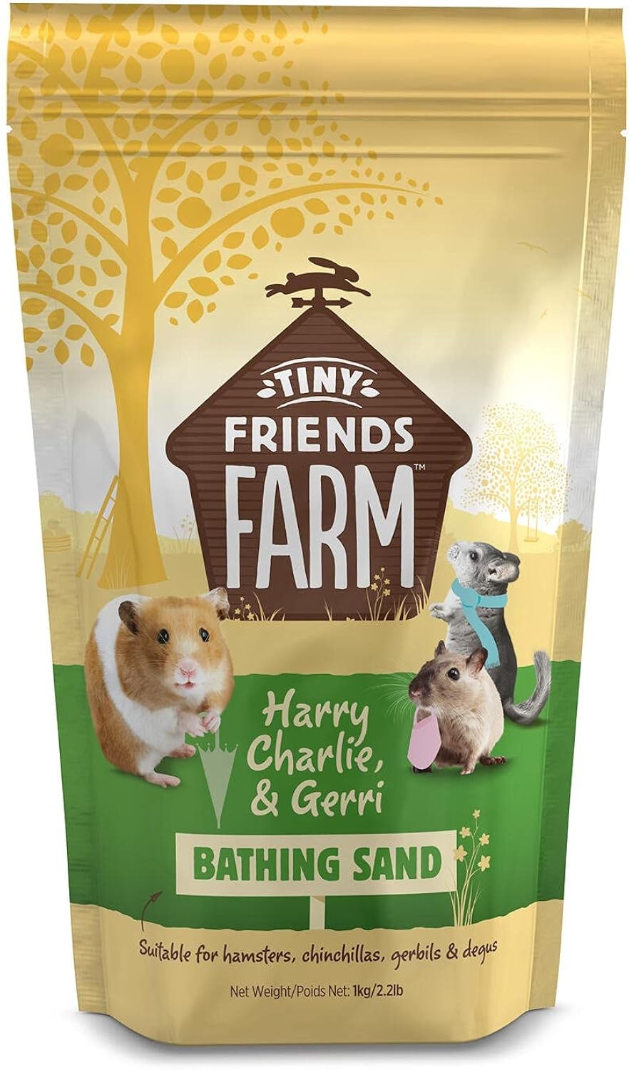 Supreme Petfoods Chinchilla Bathing Sand 1kg Dust-Free Natural Sand for Small
