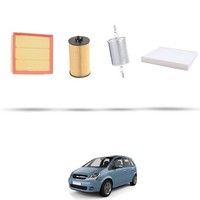 Hoffcar Inspektions-Set 4 Filter FüR Opel Meriva A 1.4 16V 66Kw 2004-2010