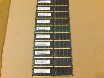 Micron 4GB x 1 2Rx4 PC2-6400 DDR2 800Mhz 240Pin 36 chips CL5 ECC REG memory