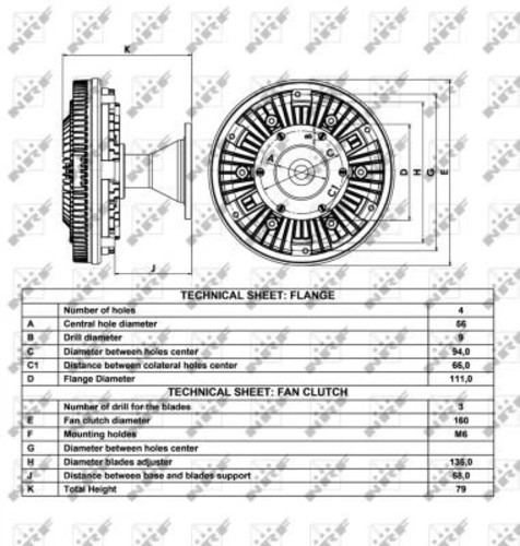 Für NRF 49063 FAN CLUTCH