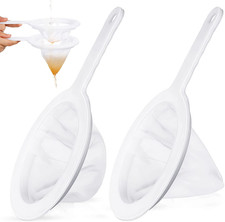 2 Pcs Baby Brine Shrimp Net Sieve Fish Net Aquarium 80 Mesh 200 Mesh Sieve for F