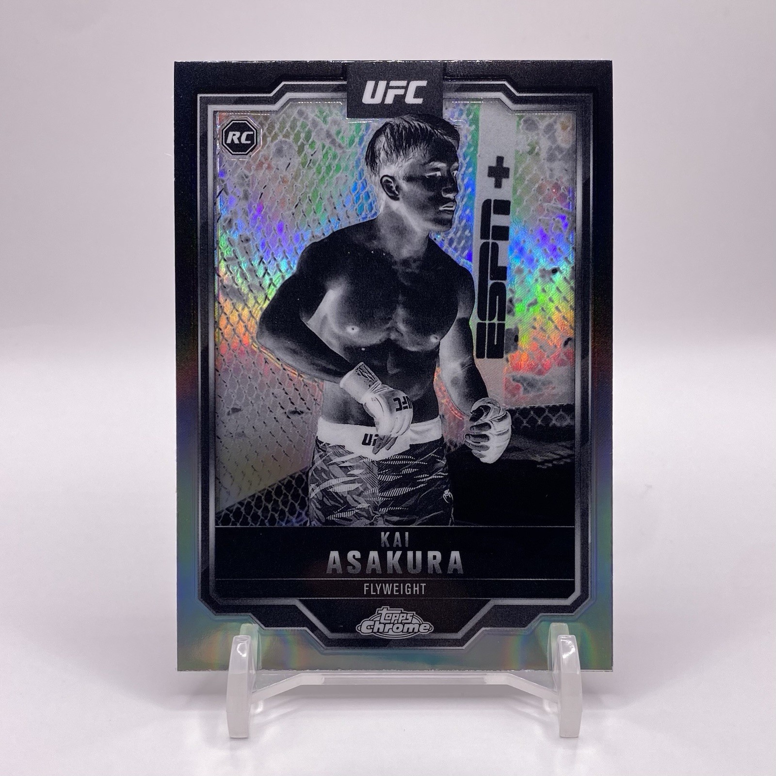 2025 Topps Chrome UFC Kai Asakura RC Negative Refractor Rookie #161