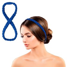 Braided Headbands for Adults - Stretchy Hair Bands Hair Accessories Blue,White