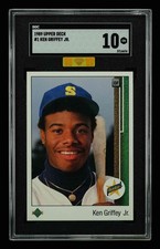 1989 Upper Deck #1 Ken Griffey Jr. Star Rookie SGC 10 MBA Gold Diamond Pristine!