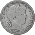 1907-D Barber Half Dollar Average Circ 90% Silver *3879