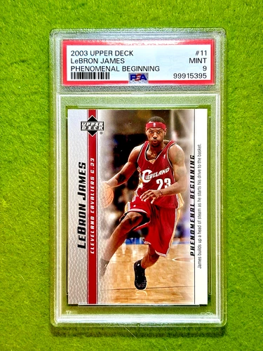LeBron James ROOKIE CARD PSA 9 MINT RC  2003 Upper Deck PHENOMENAL BEGINNING #11