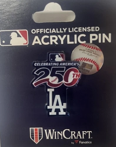2026 L.A. LOS ANGELES DODGERS USA 250TH CELEBRATION ACRYLIC PIN ALL STAR LIMITED - Picture 1 of 2