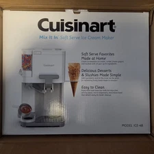Cuisinart Mix It In Soft Serve Ice Cream Maker NEW SEALED IN SHIPPING BOX WHITE