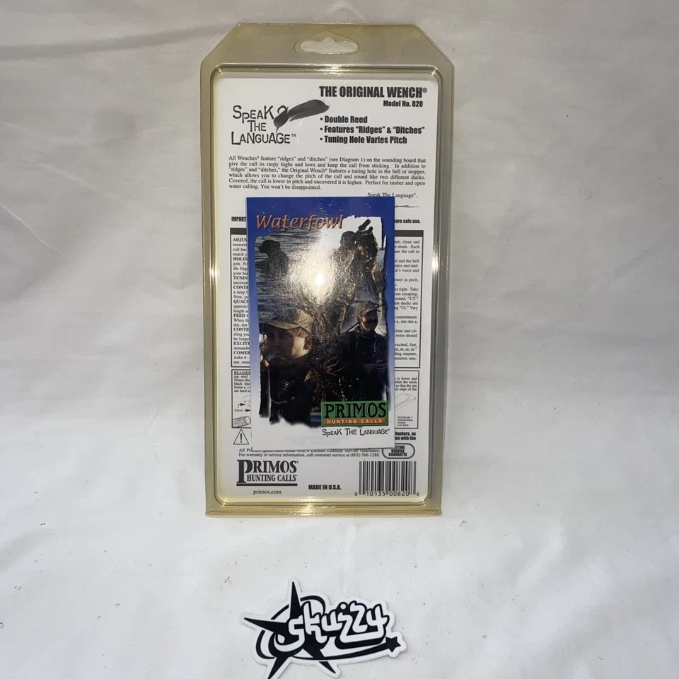 Vintage Primos Hunting Calls The Original Wench Double Reed Duck Call NOS #820 - Image 2 of 3