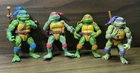 Vintage 1992 TMNT Teenage Mutant Ninja Turtles Movie Star All 4 & Accessories