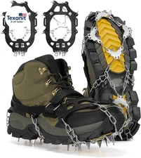 24 Spikes Crampons for Shoes, anti Slip Ice Cleats for Shoes and Boots, Traction