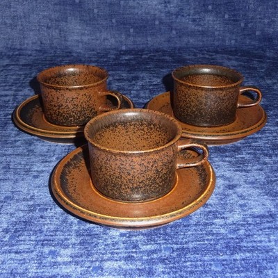 Arabia Ruska Finland, 3 Espresso-/Mokkatassen + Untertassen *neu*