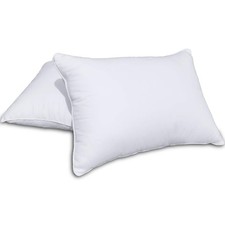 2 Pack Toddler Pillow Cases 14x19 Inch White Cotton Zipper Closure Soft Breathab