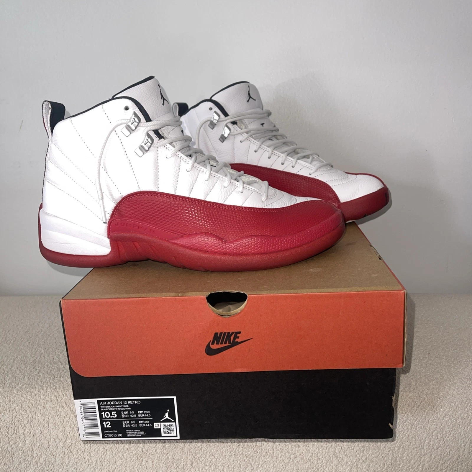Air Jordan 12 Retro "CHERRY" 2023 Taglia 10 5 ct8013 116 (10984 35)