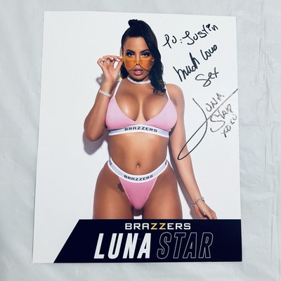 Luna Star Signed 8x10 Brazzers Photo From Exxxotica 2022