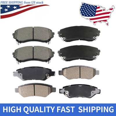 Front & Rear Ceramic Brake Pads for 2008-2014 Cadillac CTS w/ GM Brake Code J55