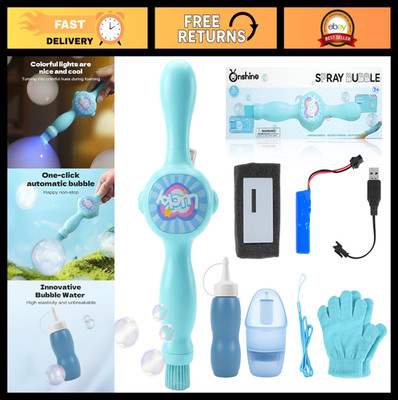 Rechargeable Fog Bubble Machine with Colorful Lights & Music - Perfect for Parti