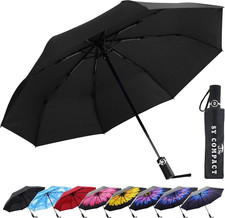 Travel Umbrella Windproof Compact Automatic UV Sun Rain Protection