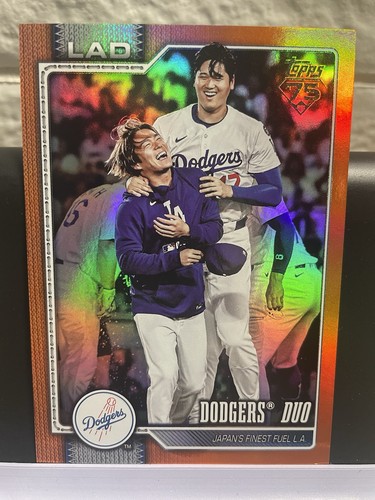 Dodgers Duo [Orange Rainbow] #265 2026 Topps card