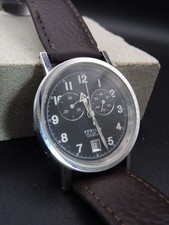 Sewills Liverpool Military Chronograph Watch Mens 36mm Silver Tone Quartz