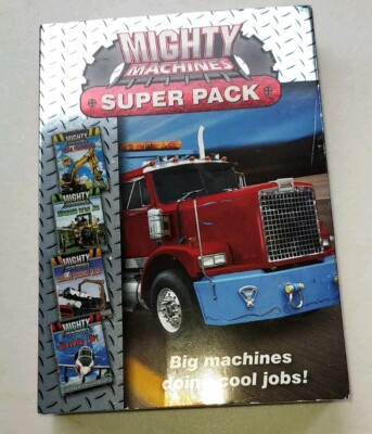 Mighty Machines Super Pack DVD 4 Pack Mega Chomp Crunch Tear Revvved Job
