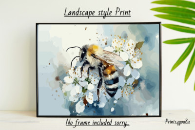 GEFLÜGELTE BIENE INSEKT A4 DRUCK POSTER BILD WANDBILD WOHNDEKO UNGERAHMT NEU GESCHENK
