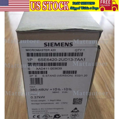 Variateur De Fréquence Siemens Micromaster 440 – Référence 6SE6440-2UD13-7AA1 – Neuf, Sans Filtre – Pour Contrôle De Moteurs Industriels