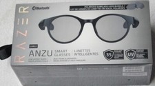 Razer - Anzu Smart Glasses Large Round Frame Bundle with Blue Light Filter