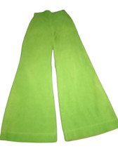 Original Vintage 1970's 'Lime Green' Cotton Corduroy Bell Bottom Flair Pants