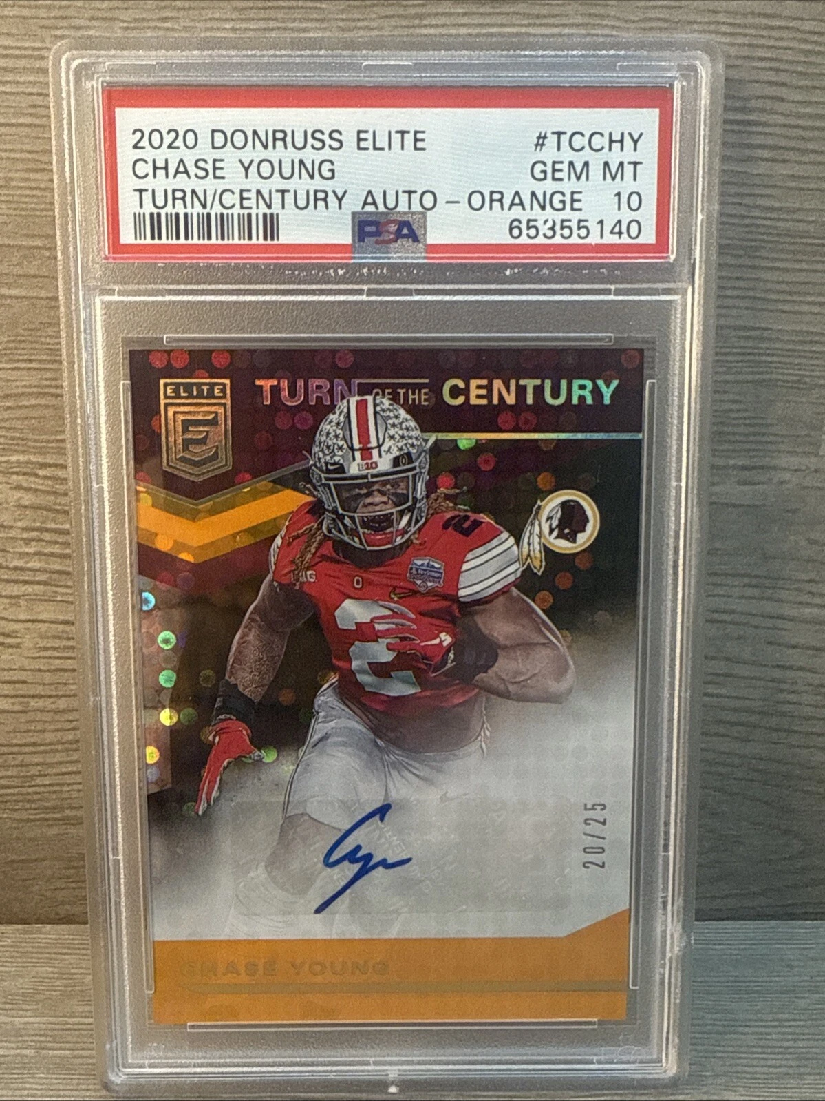 Chase Young Panini Donruss Elite Turn of the Century Autographs #TCCHY Orange
