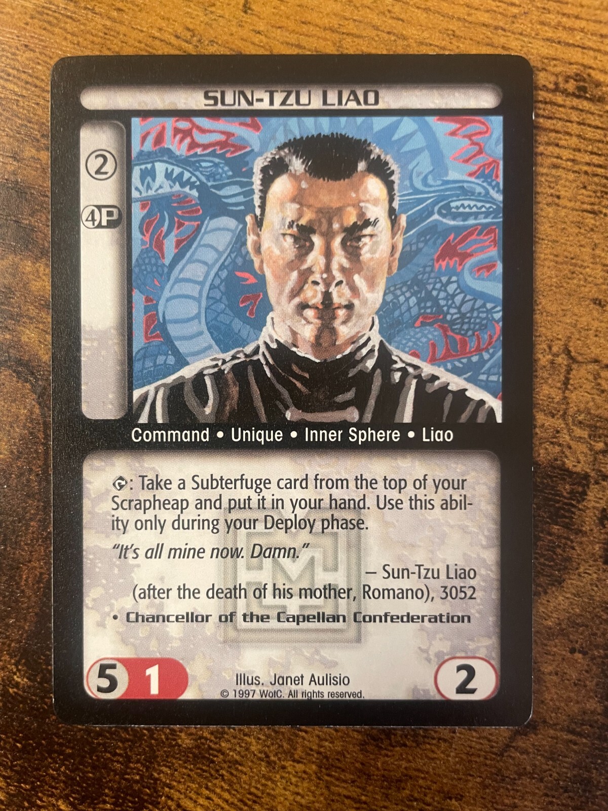 Battletech CCG TCG Card Rare Mercenaries Sun-Tzu Liao | eBay