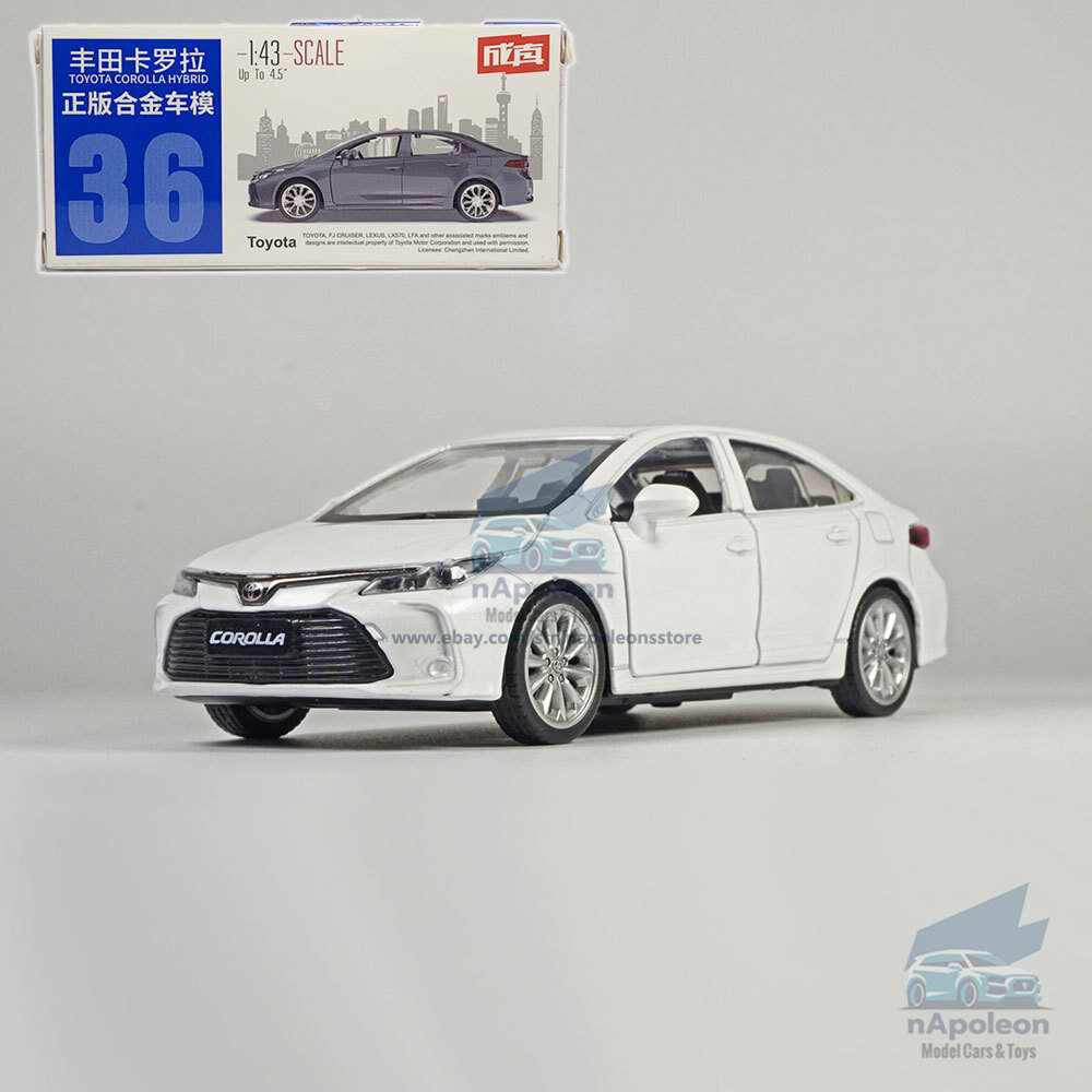 1:43 Toyota Corolla Hybrid Model Car Diecast Toy Vehicle