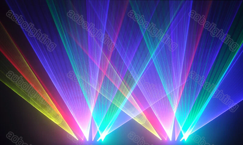 Strong Beam Laser Light 2W RGB 20K 6 Eyes Stage Laser Disco DJ Party Lasers  Bar