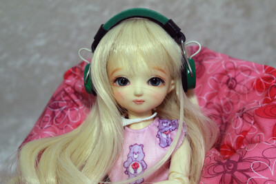 1/8 BJD Doll Soundplay Tiny Mini Headphones 7 Days Forest Green Lati Nendoroid 