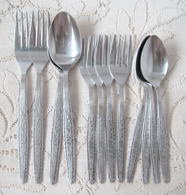 INTERPUR Stainless Steel Silverware INR7 Lot 12 Pieces
