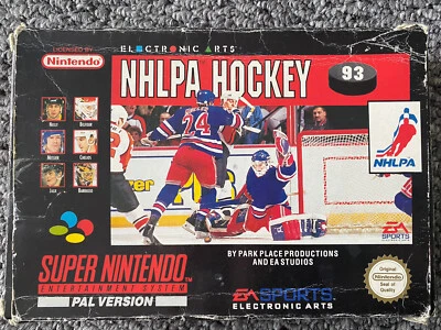 NHLPA Hockey 93 Super Nintendo/SNES Boxed And Complete. Very Rare UK PAL Game - Image 1 of 4