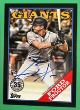2023 TOPPS BASEBALL FORD PROCTOR GIANTS RC ON CARD AUTO BLACK #ED 14/199