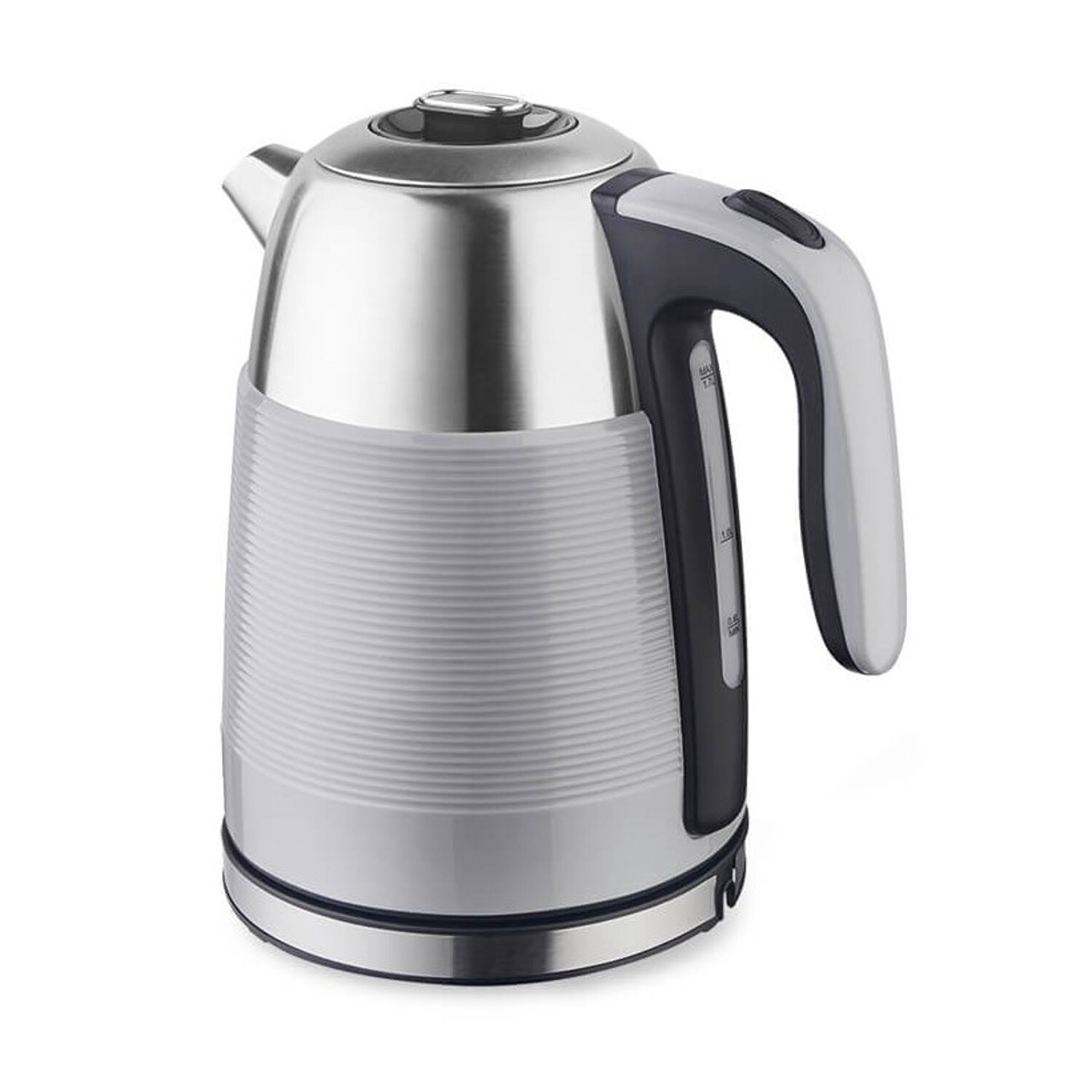 Bouilloire électrique rapide 1.7L inox gris avec arrêt automatique de sécurité