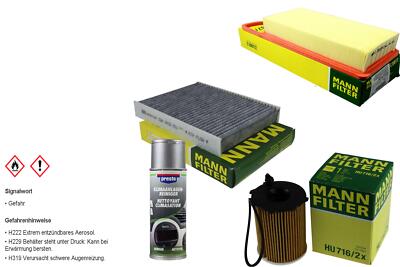 MANN Filterpaket Presto Klima-Reiniger für Ford Fiesta V 1.4 TDCi Fusion