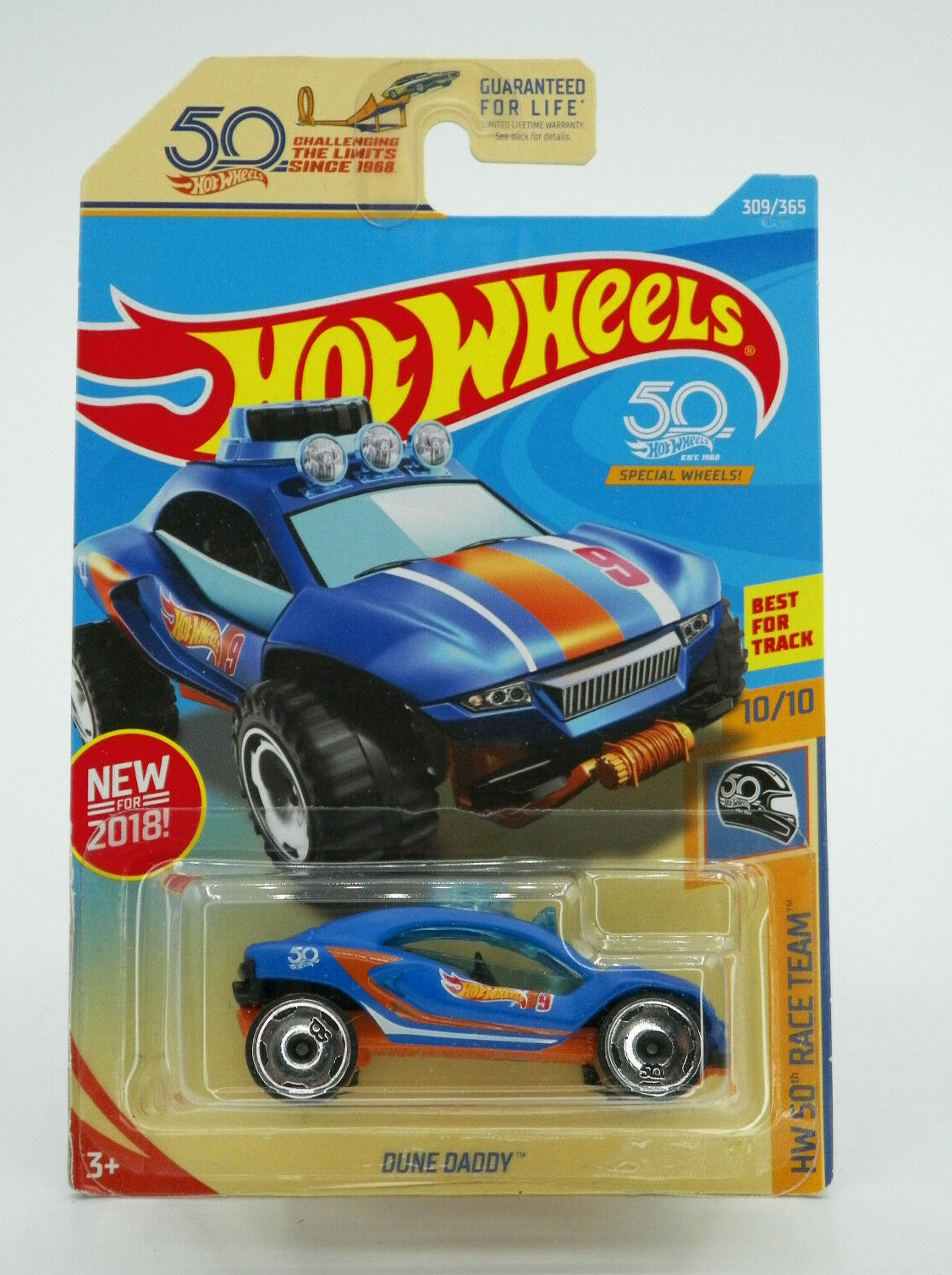 Hot Wheels HW 50th Race Team DUNE DADDY Blue 2018 New