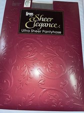 VINTAGE L'eggs Leggs Sheer Elegance Ultra Sheer Pantyhose Size B Black Shadow