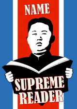 Personalised Kim Jong-un (North Korea/Book/Books/Librarian/Trump) Birthday Card