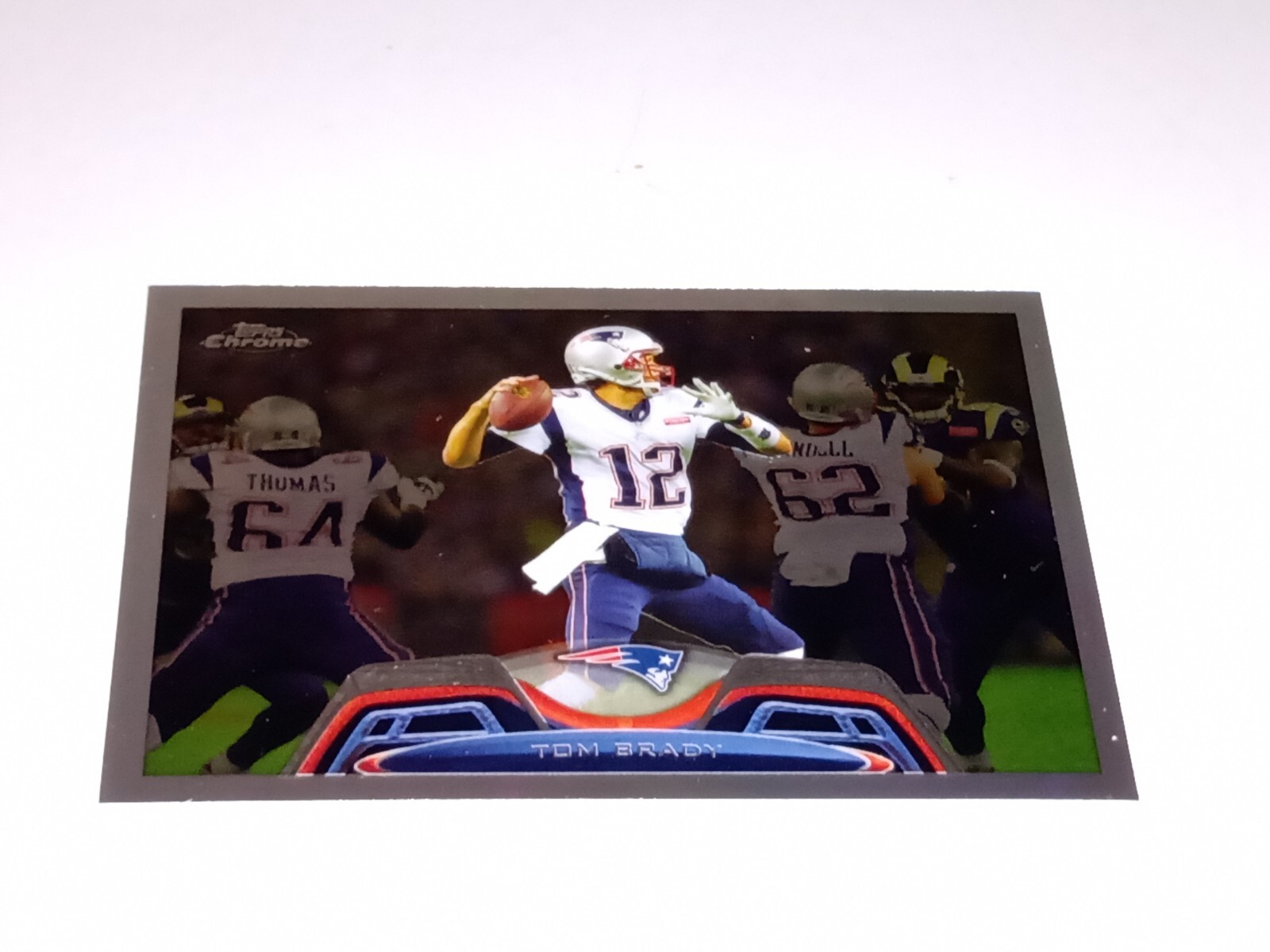 2013 TOPPS CHROME TOM BRADY SILVER REFRACTOR GREAT CONDITION NICELY CENTERED VGC