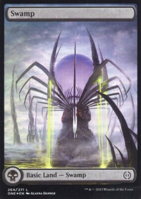 値下げ‼️MTG Swamp アルファ2枚　ベータ3枚　計5枚セット SWAMP FULL ART FOIL 264/271 PHYREXIA: ALL WILL BE ONE MTG MAGIC NM