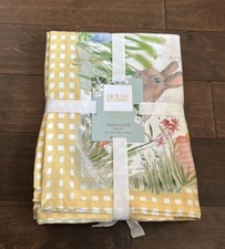 House Garden Easter Eggs Bunny Tablecloth 60 x 120 Plaid Print