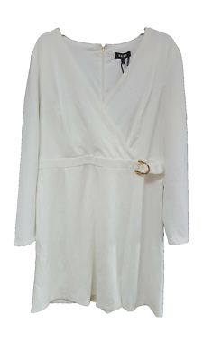 DKNY Women's Ivory Long Sleeve V Neck Short Sheath Wear To Work Dress, Ivory, 16 | eBay DKNY Women's Ivory Long Sleeve V Neck Short Sheath Wear To Work Dress, Ivory, 16 | eBay