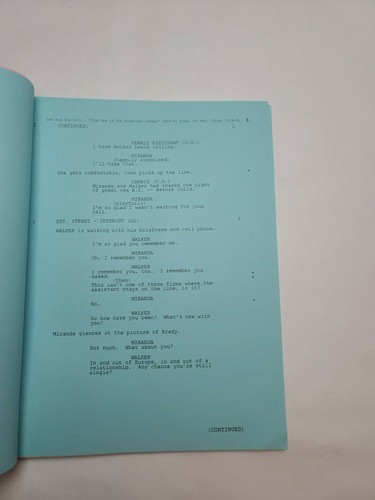 SEX AND THE CITY / 2002 TV Series Script, "Plus One Is the Loneliest Number" - Picture 7 of 12