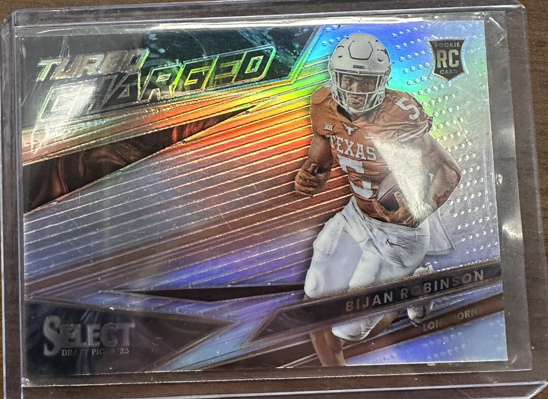 2023 Select Draft Picks Bijan Robinson Turbo Charged Silver Prism