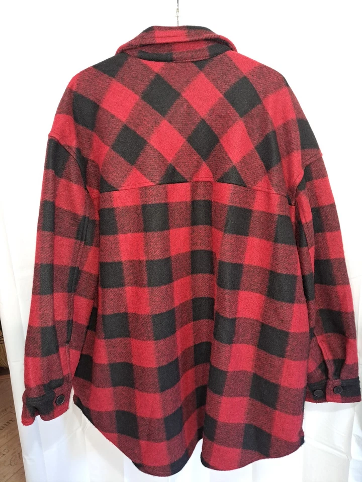 Женский Buffalo красный и черный клетку плюс размер куртка/размер 2 X - Изображение 3 из 3