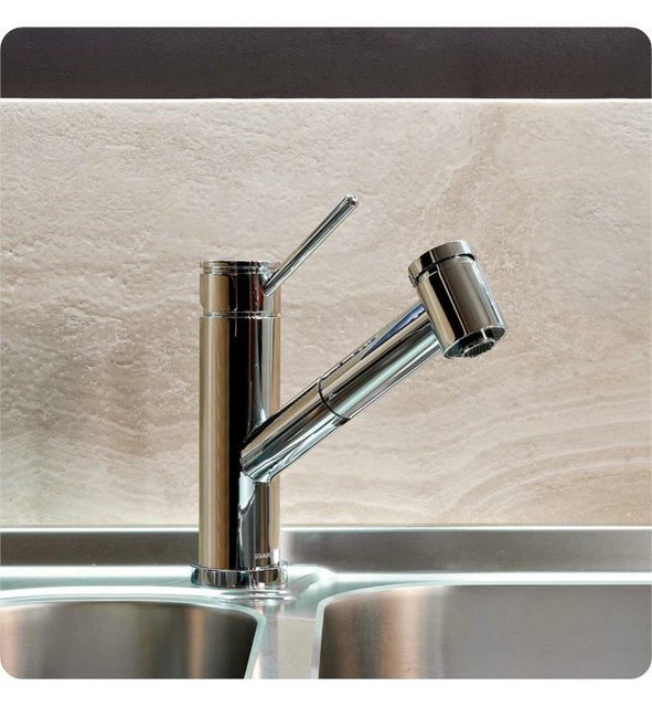 Graff Single Handle Deck Mounted Pull Out Kitchen Faucet Polished